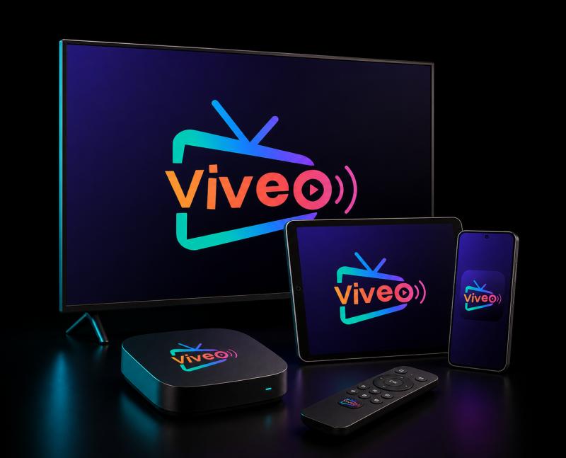 Viveo TV en televisor, tablet, teléfono, TV Box y mando a distancia